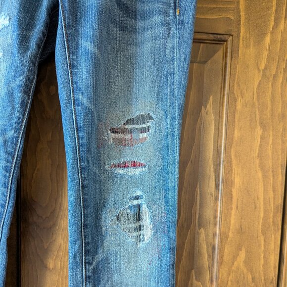 American Eagle Distressed Skinny Jeans - Size: 2 Regular - Picture 4 of 5